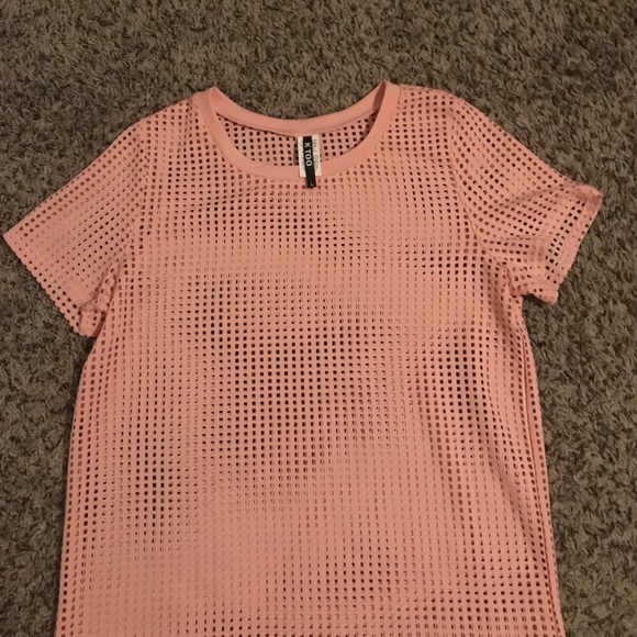 Tops - Perforated Rose Pink Tunic